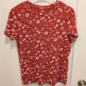 Sonoma Women's Red Graphic Top